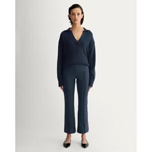 Everlane Women's Sz L Blue The Dream Kick Flare Crop Pant Comfort Casual